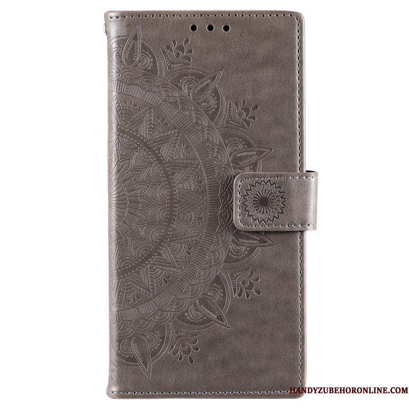 Folio-hoesje voor Samsung Galaxy S22 Plus 5G Zon Mandala