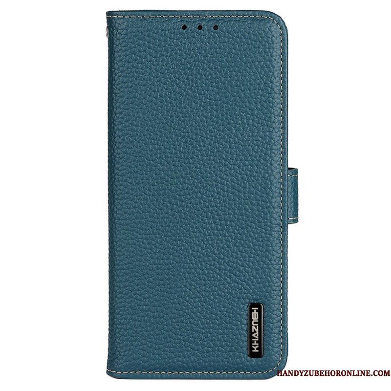 Folio-hoesje voor Samsung Galaxy S23 5G Khazneh Lychee Leer