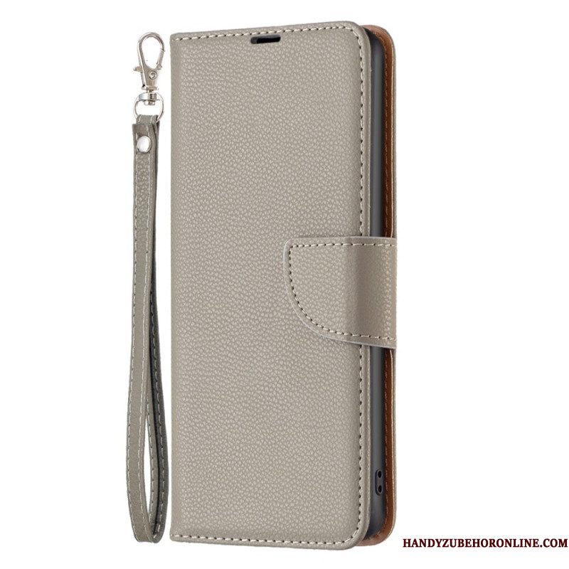 Folio-hoesje voor Samsung Galaxy S23 5G Lychee Schuine Sluiting