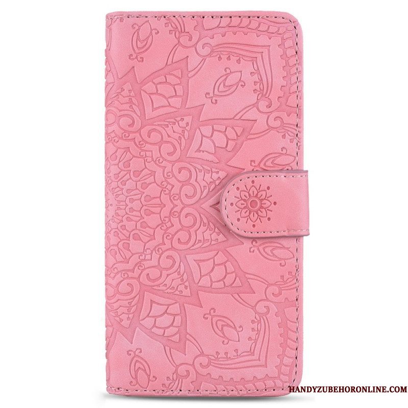 Folio-hoesje voor Samsung Galaxy S23 Plus 5G Met Ketting Stijlvolle Strappy Mandala