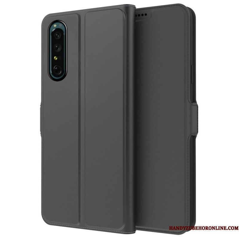 Folio-hoesje voor Sony Xperia 1 IV Slank Leereffect