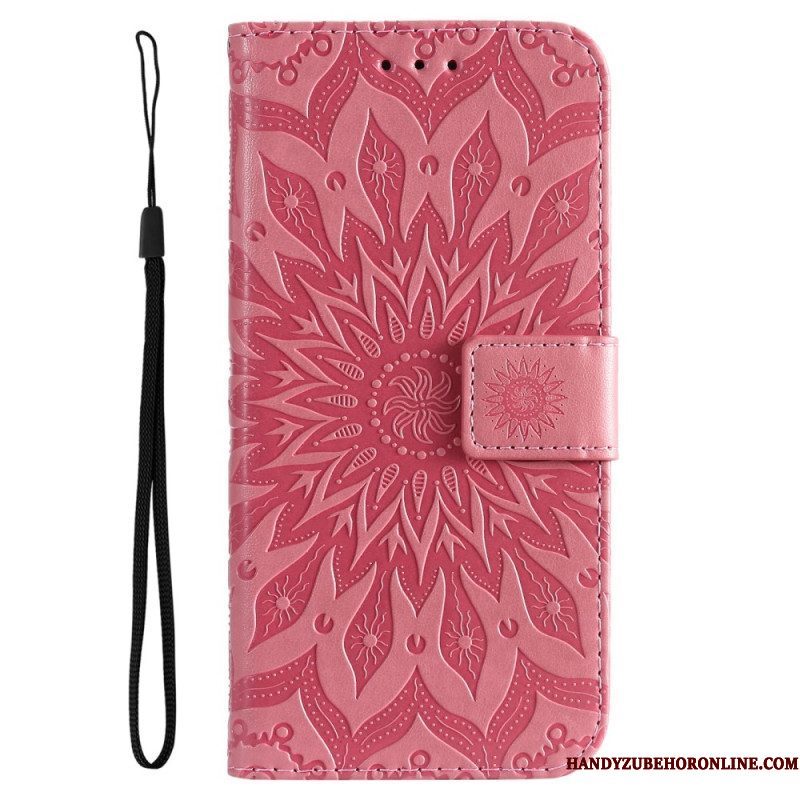 Folio-hoesje voor Xiaomi 12 Lite Mandala Zon Met Lanyard