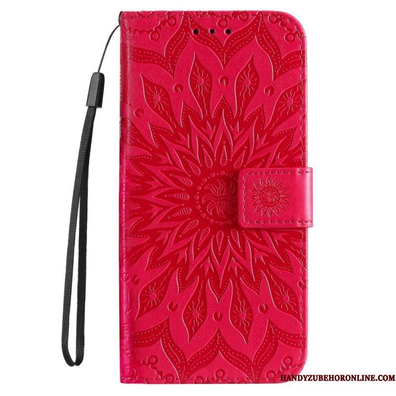 Folio-hoesje voor Xiaomi 12T / 12T Pro Met Ketting Strakke Mandala