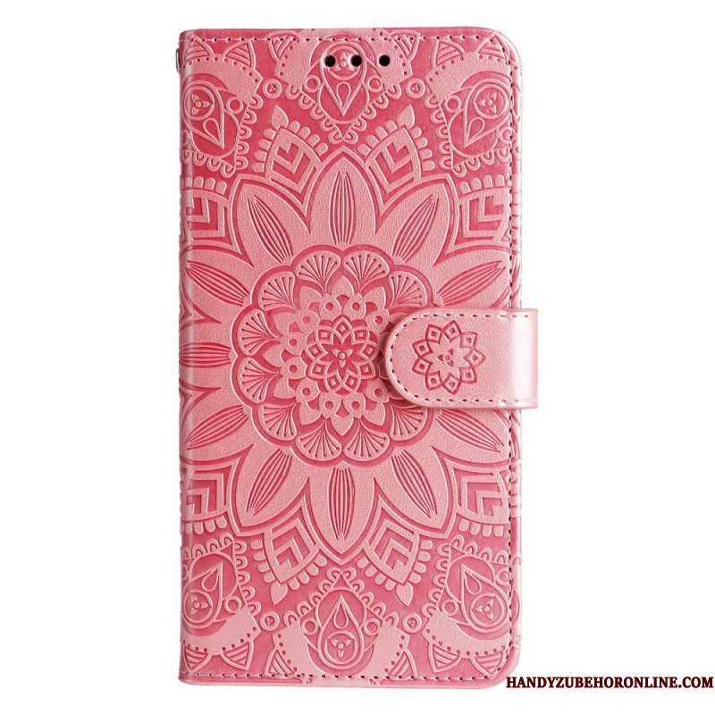 Folio-hoesje voor Xiaomi 13 Mandala Zon Met Lanyard