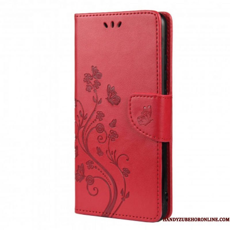 Folio-hoesje voor Xiaomi Redmi Note 10 / 10S Aziatische Vlinders En Bloemen