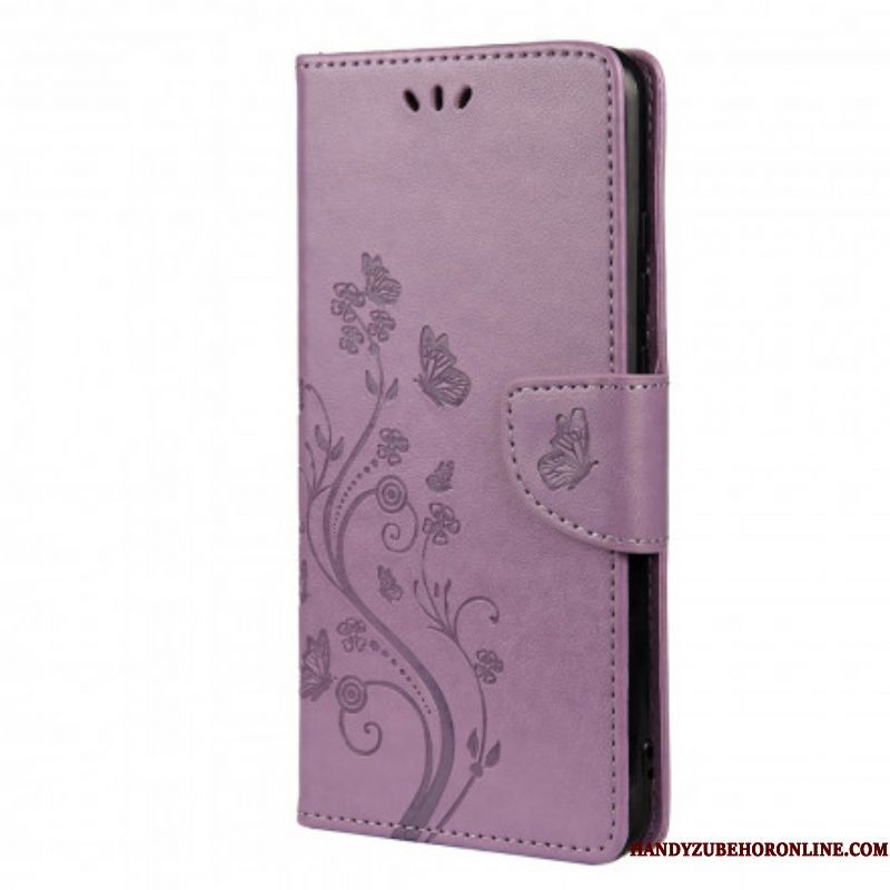 Folio-hoesje voor Xiaomi Redmi Note 10 / 10S Aziatische Vlinders En Bloemen