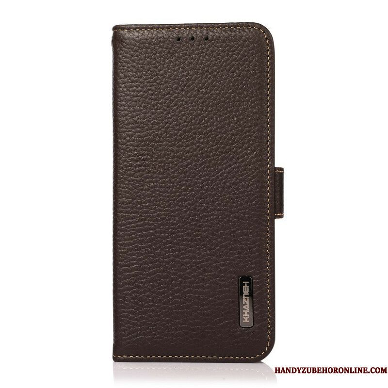 Folio-hoesje voor Xiaomi Redmi Note 10 / 10S Lychee Leer Khazneh Rfid