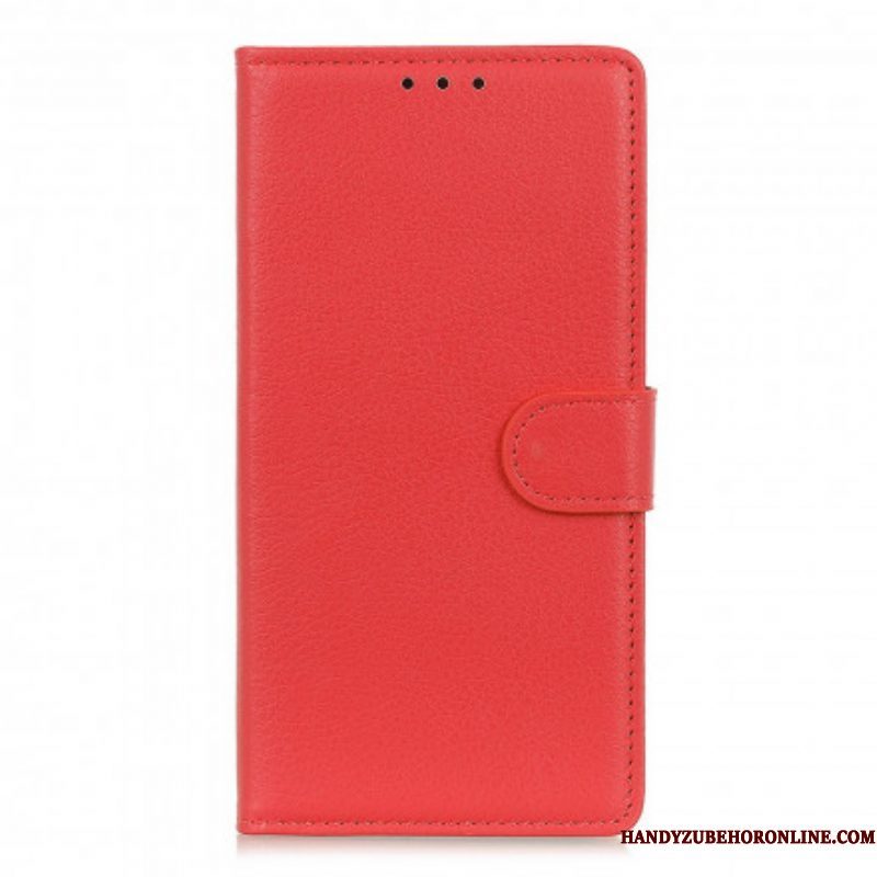 Folio-hoesje voor Xiaomi Redmi Note 10 / 10S Premium Litchi-leereffect