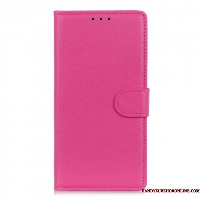 Folio-hoesje voor Xiaomi Redmi Note 10 / 10S Premium Litchi-leereffect