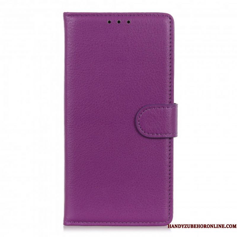 Folio-hoesje voor Xiaomi Redmi Note 10 / 10S Premium Litchi-leereffect