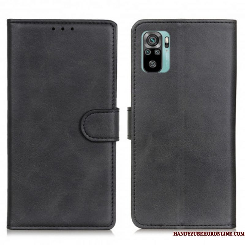 Folio-hoesje voor Xiaomi Redmi Note 10 / 10S Retro Mat Leereffect