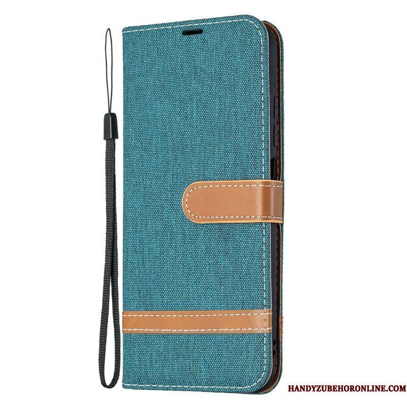 Folio-hoesje voor Xiaomi Redmi Note 10 5G Met Ketting Band Stof