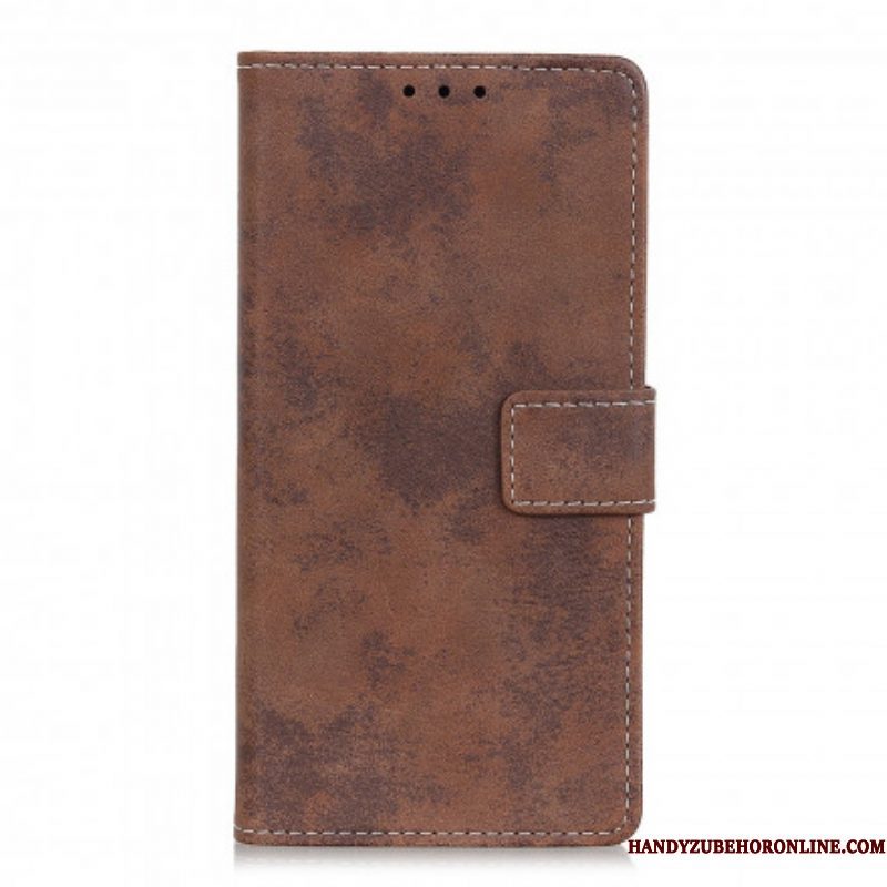 Folio-hoesje voor Xiaomi Redmi Note 10 5G Vintage Leereffect