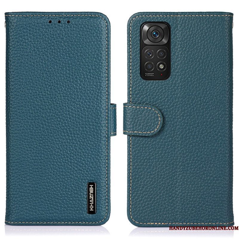 Folio-hoesje voor Xiaomi Redmi Note 11 / 11S Khazneh Lychee Leer