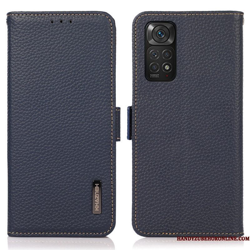 Folio-hoesje voor Xiaomi Redmi Note 11 / 11S Lychee Leer Khazneh Rfid