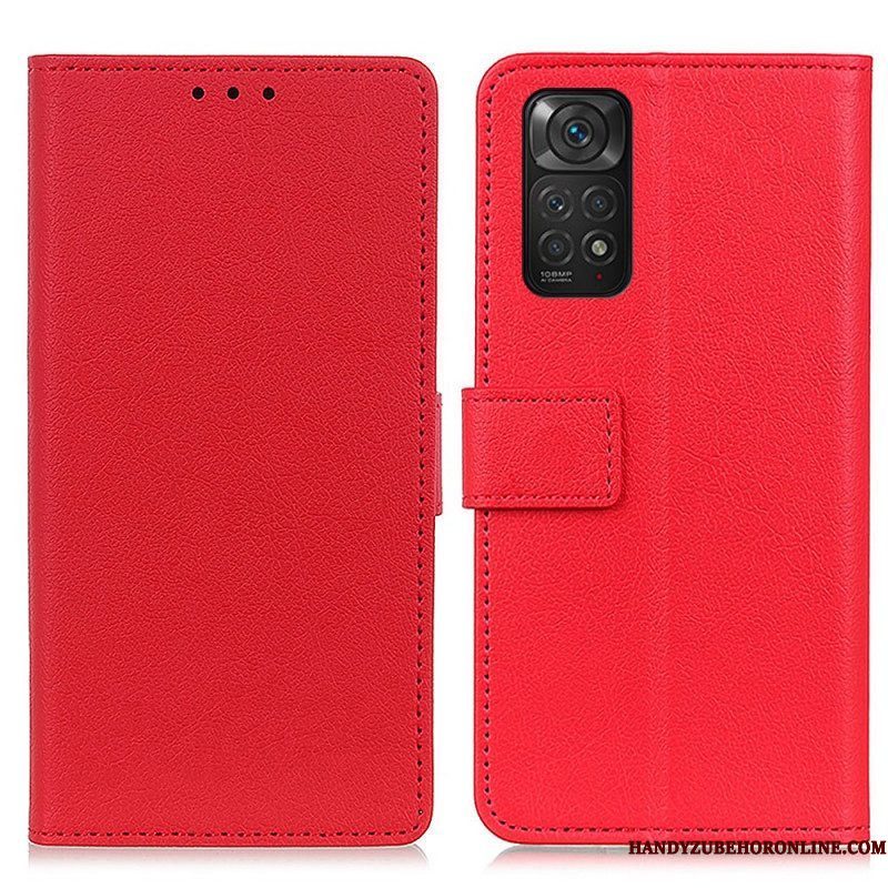 Folio-hoesje voor Xiaomi Redmi Note 11 / 11S Premium Lychee Kunstleer