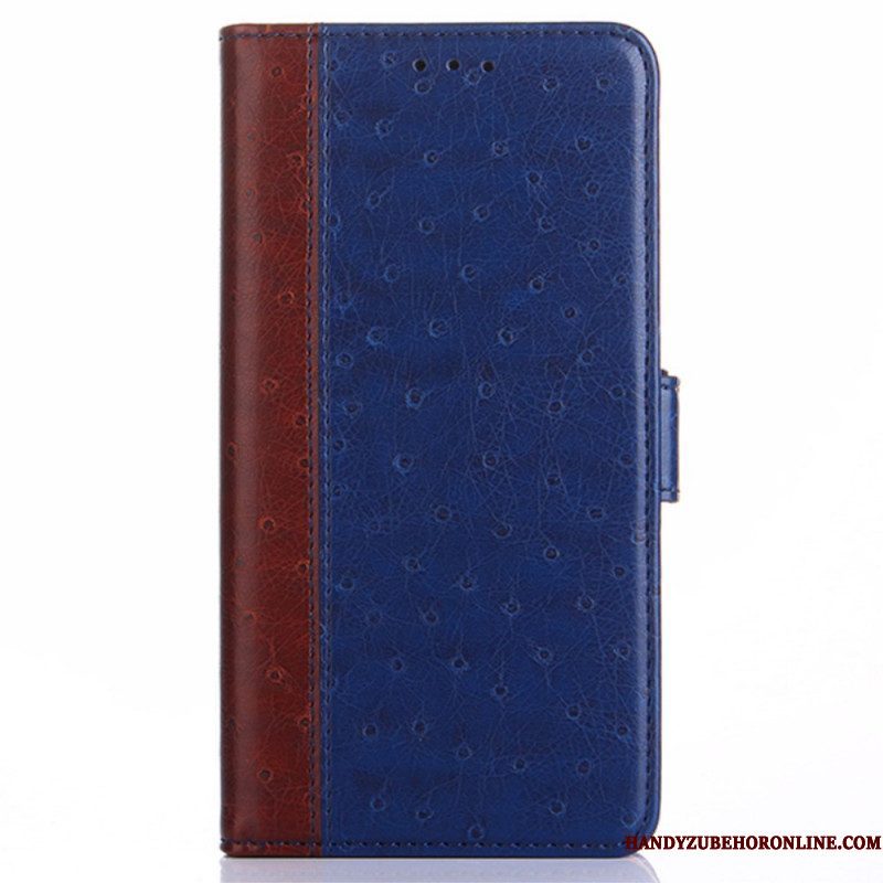 Folio-hoesje voor Xiaomi Redmi Note 11 Pro Plus 5G Struisvogel Huidtextuur