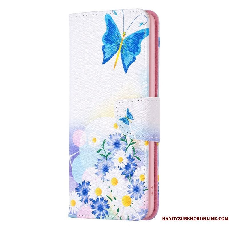 Folio-hoesje voor iPhone 14 Pro Aquarel Vlinders