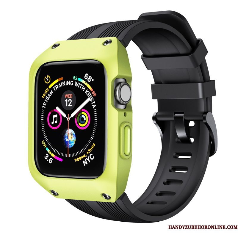 Hoesje Apple Watch Series 4 Scheppend Anti-fall Sport, Hoes Apple Watch Series 4 Bescherming Groen