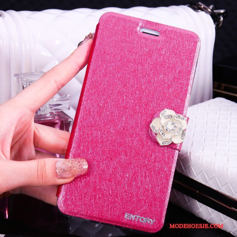 Hoesje Huawei G7 Plus Leer Telefoon Anti-fall, Hoes Huawei G7 Plus Folio Roze