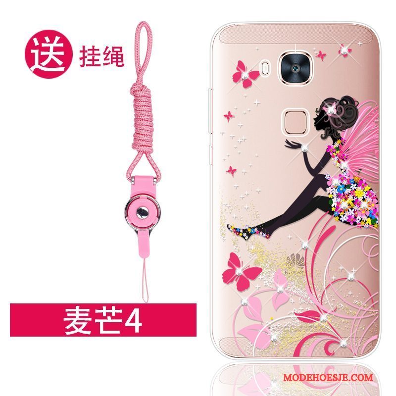 Hoesje Huawei G7 Plus Siliconen Trend Roze, Hoes Huawei G7 Plus Bescherming Telefoon Anti-fall