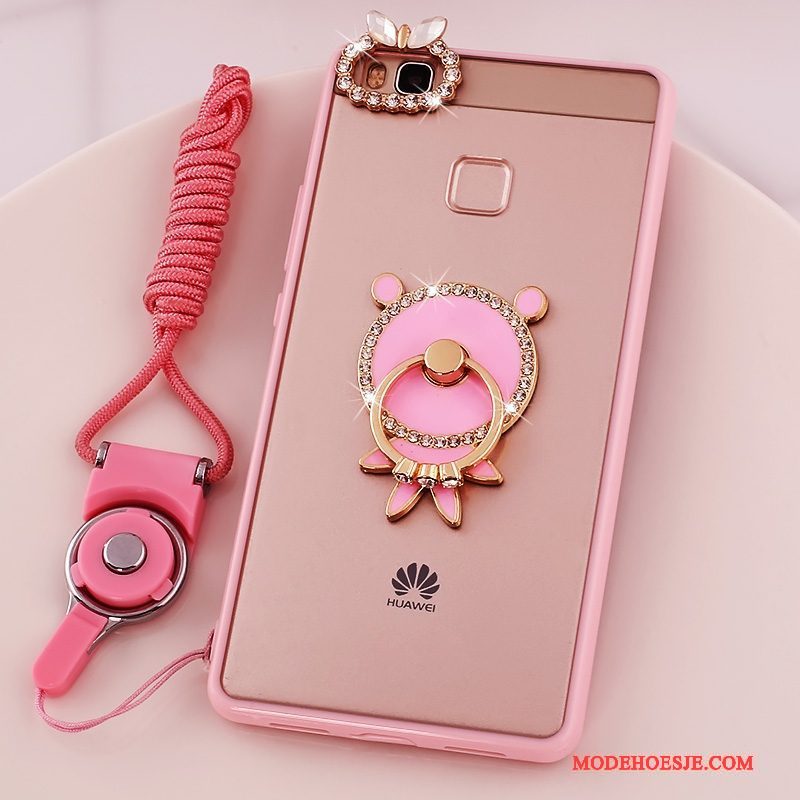 Hoesje Huawei G9 Lite Zacht Roze Hanger, Hoes Huawei G9 Lite Bescherming Jeugdtelefoon