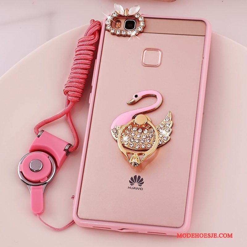 Hoesje Huawei G9 Lite Zacht Roze Hanger, Hoes Huawei G9 Lite Bescherming Jeugdtelefoon