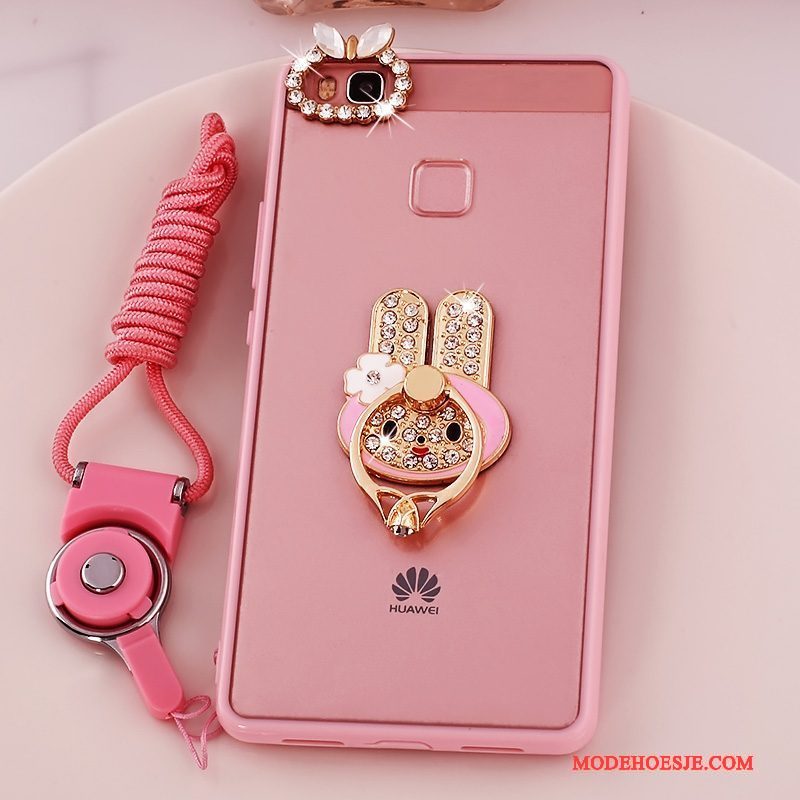 Hoesje Huawei G9 Lite Zacht Roze Hanger, Hoes Huawei G9 Lite Bescherming Jeugdtelefoon