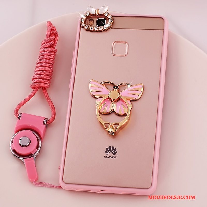 Hoesje Huawei G9 Lite Zacht Roze Hanger, Hoes Huawei G9 Lite Bescherming Jeugdtelefoon