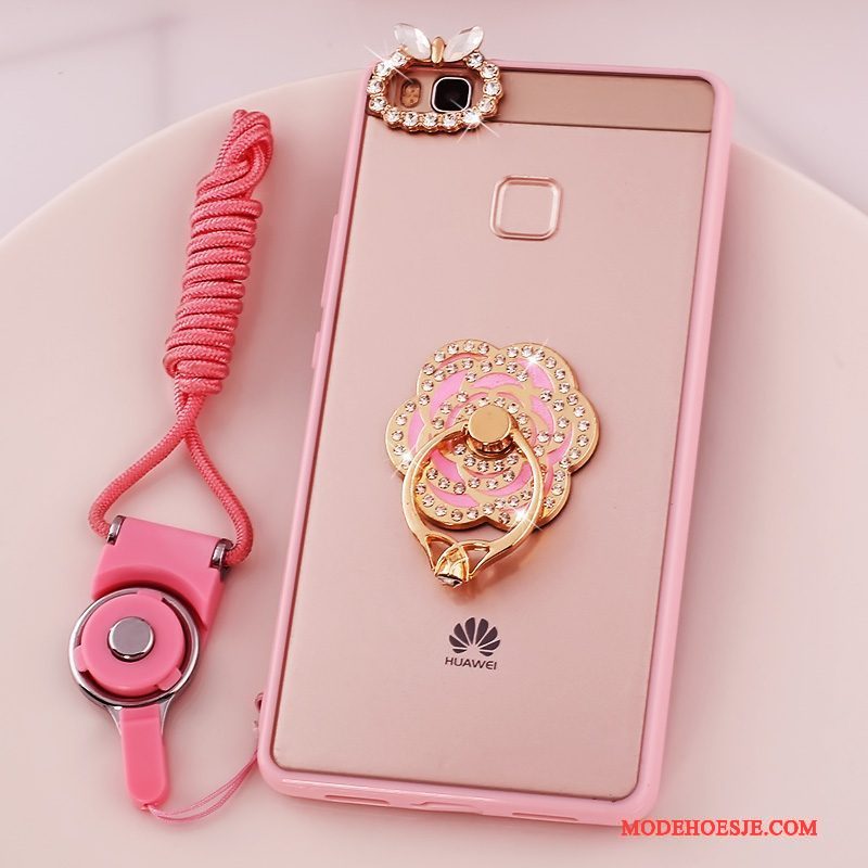 Hoesje Huawei G9 Lite Zacht Roze Hanger, Hoes Huawei G9 Lite Bescherming Jeugdtelefoon