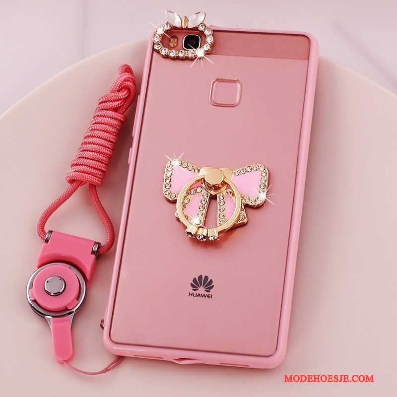 Hoesje Huawei G9 Lite Zacht Roze Hanger, Hoes Huawei G9 Lite Bescherming Jeugdtelefoon