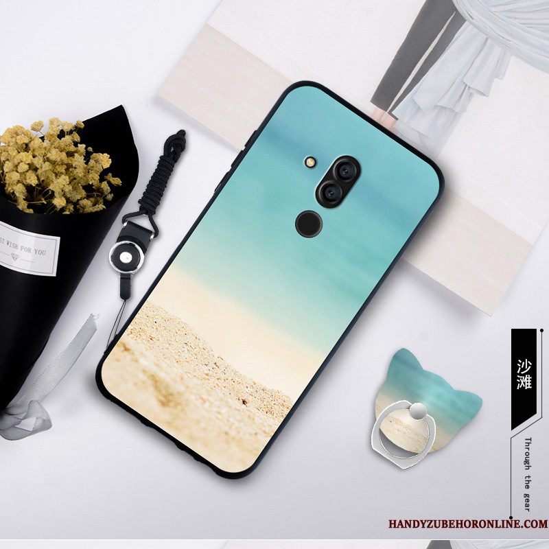 Hoesje Huawei Mate 20 Lite Zakken Telefoon Groen, Hoes Huawei Mate 20 Lite Hanger Anti-fall