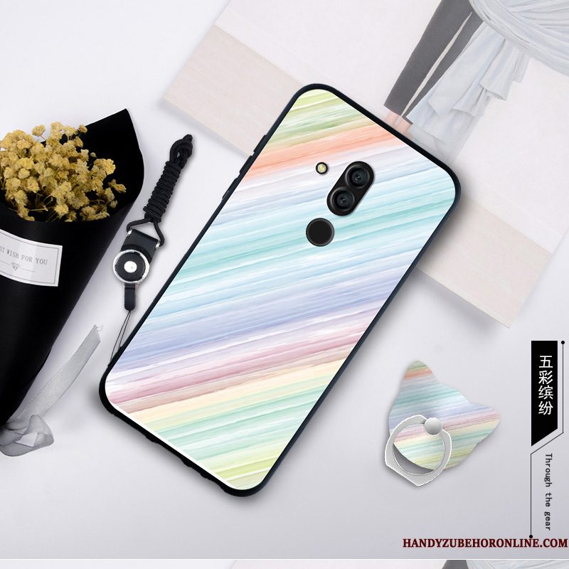 Hoesje Huawei Mate 20 Lite Zakken Telefoon Groen, Hoes Huawei Mate 20 Lite Hanger Anti-fall