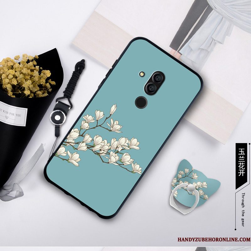 Hoesje Huawei Mate 20 Lite Zakken Telefoon Groen, Hoes Huawei Mate 20 Lite Hanger Anti-fall