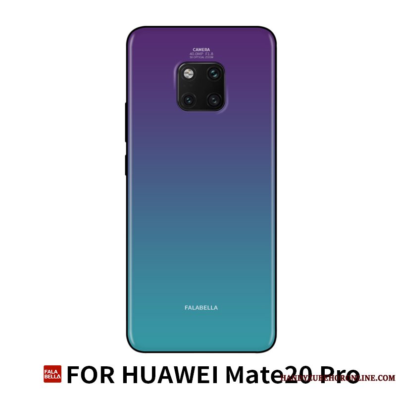 Hoesje Huawei Mate 20 Pro Bescherming Trendy Merk Glas, Hoes Huawei Mate 20 Pro Zakken Anti-fall Persoonlijk