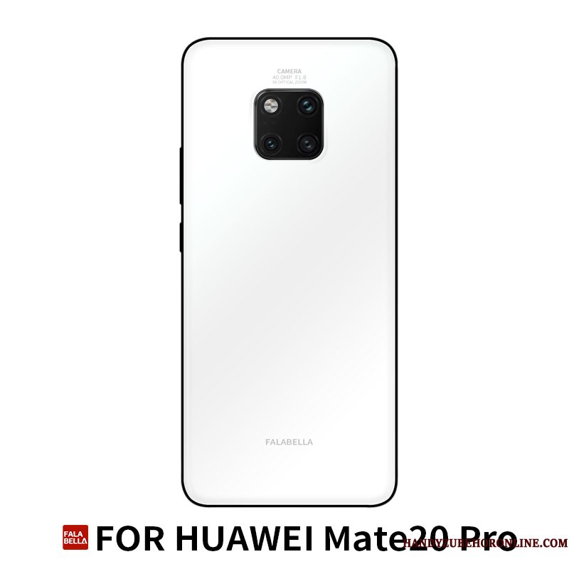 Hoesje Huawei Mate 20 Pro Bescherming Trendy Merk Glas, Hoes Huawei Mate 20 Pro Zakken Anti-fall Persoonlijk