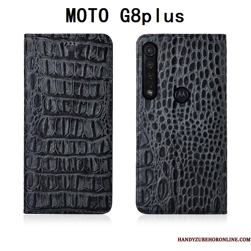 Hoesje Moto G8 Plus Folio Telefoon Anti-fall, Hoes Moto G8 Plus Zacht