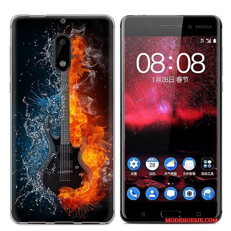 Hoesje Nokia 6 Zacht Trendtelefoon, Hoes Nokia 6 Bescherming Blauw