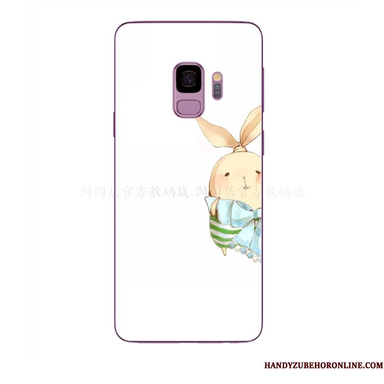 Hoesje Samsung Galaxy A8 2018 Spotprent Konijn Wit, Hoes Samsung Galaxy A8 2018 Mooietelefoon