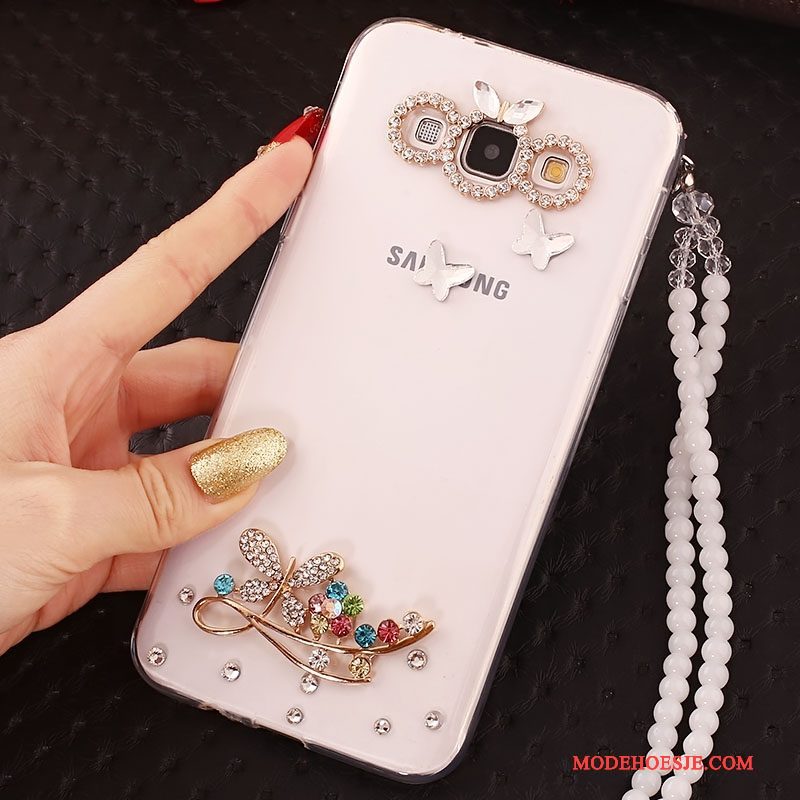 Hoesje Samsung Galaxy J5 2016 Strass Goud Anti-fall, Hoes Samsung Galaxy J5 2016 Telefoon Hanger