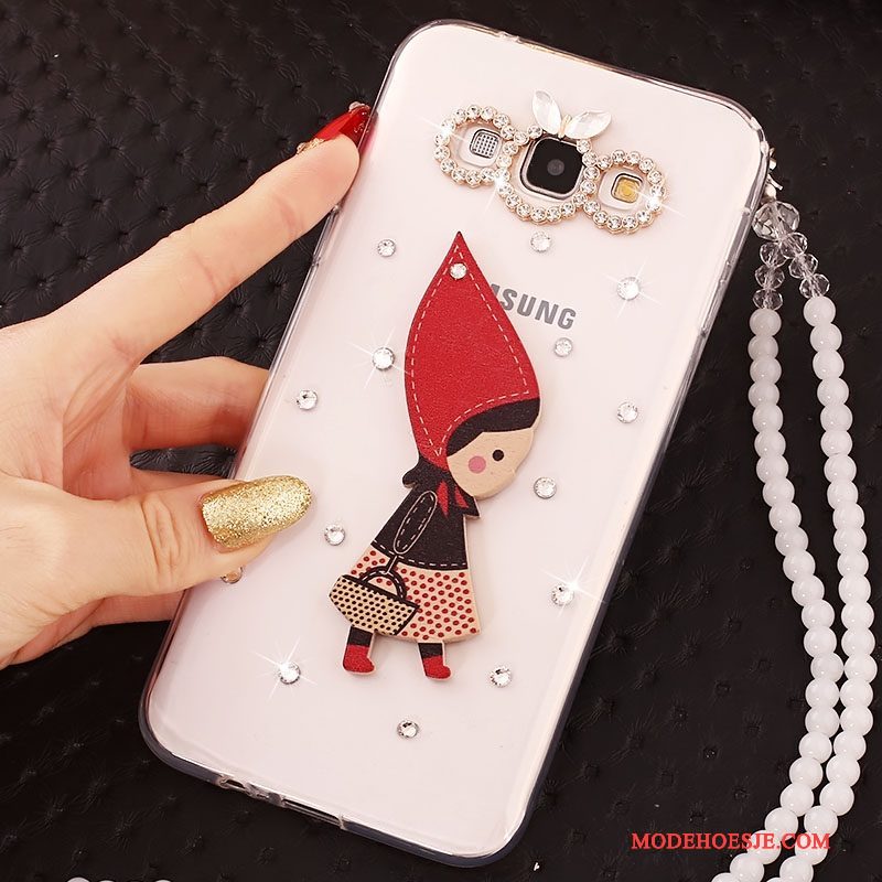 Hoesje Samsung Galaxy J5 2016 Strass Goud Anti-fall, Hoes Samsung Galaxy J5 2016 Telefoon Hanger