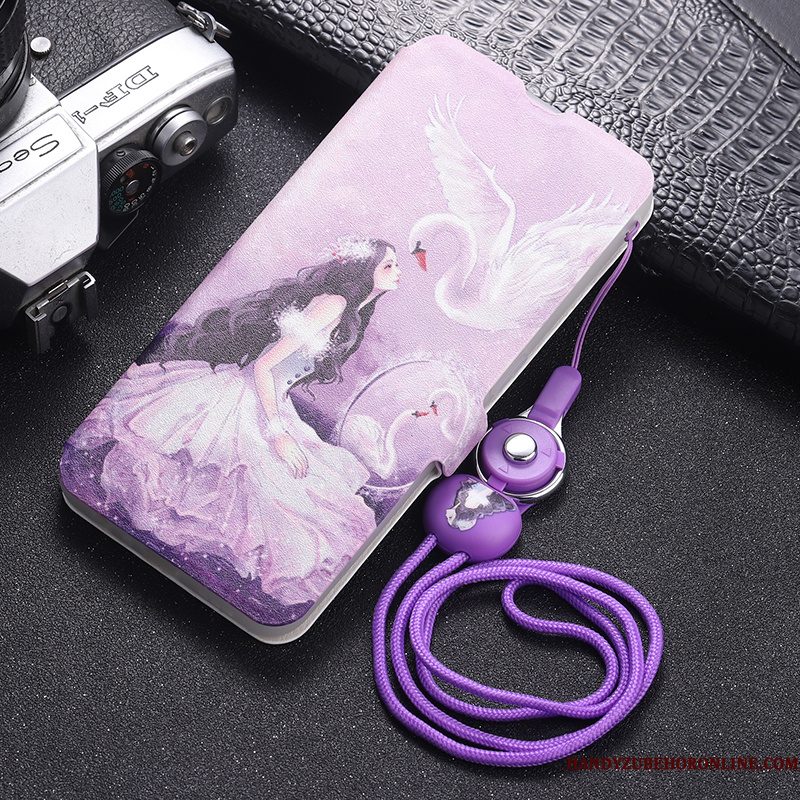 Hoesje Samsung Galaxy Note 10+ Leer Purper Persoonlijk, Hoes Samsung Galaxy Note 10+ Folio Hanger Anti-fall