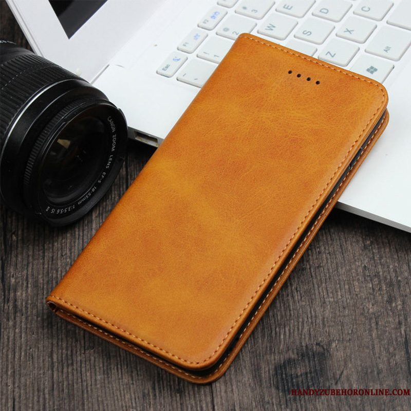 Hoesje Samsung Galaxy Note 10 Leer Zwarttelefoon, Hoes Samsung Galaxy Note 10 Folio Bedrijf