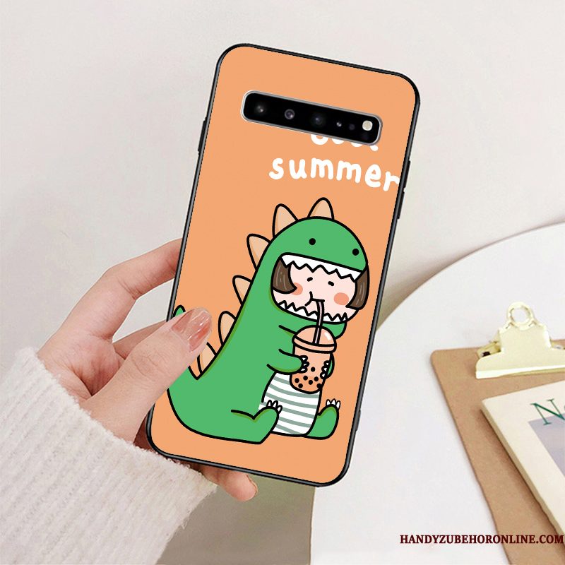 Hoesje Samsung Galaxy S10 5g Siliconen Mooie Geel, Hoes Samsung Galaxy S10 5g Zacht Lovers Anti-fall