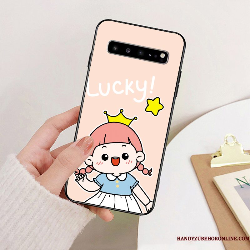 Hoesje Samsung Galaxy S10 5g Siliconen Mooie Geel, Hoes Samsung Galaxy S10 5g Zacht Lovers Anti-fall