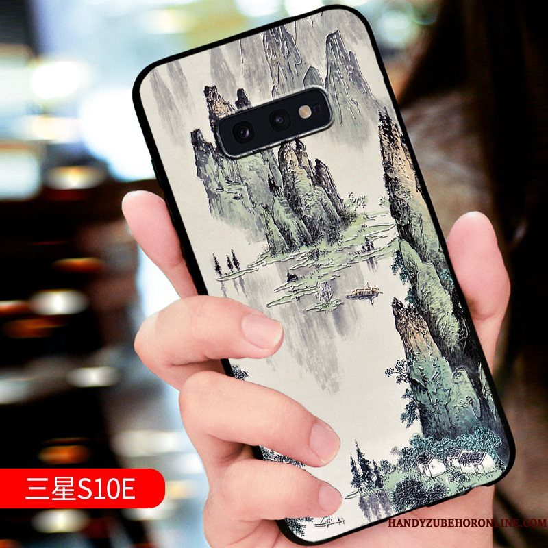 Hoesje Samsung Galaxy S10e Zakken Nieuw Groen, Hoes Samsung Galaxy S10e Bescherming Telefoon Trend