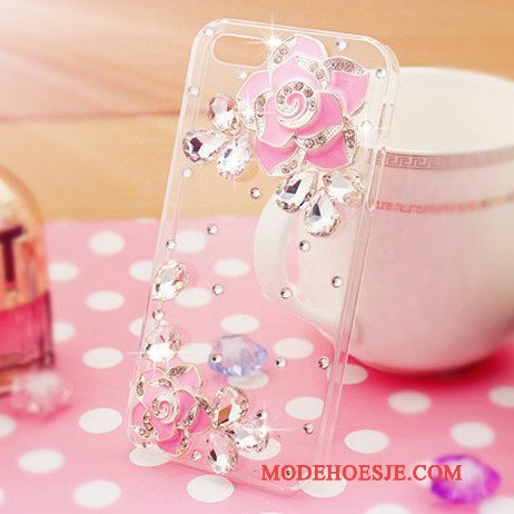 Hoesje Samsung Galaxy S4 Strass Purper Trend, Hoes Samsung Galaxy S4 Bescherming Telefoon