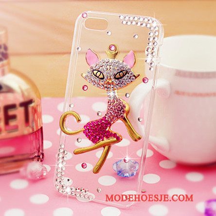 Hoesje Samsung Galaxy S4 Strass Purper Trend, Hoes Samsung Galaxy S4 Bescherming Telefoon