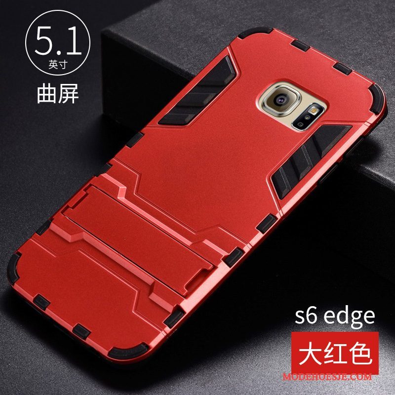 Hoesje Samsung Galaxy S6 Edge Siliconen Trend Anti-fall, Hoes Samsung Galaxy S6 Edge Bescherming Groentelefoon