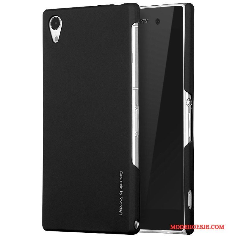 Hoesje Sony Xperia Z2 Bescherming Dun Schrobben, Hoes Sony Xperia Z2 Hard Zwart